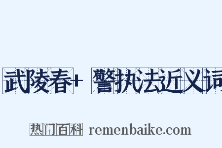 武陵春+警执法近义词是什么意思的图片